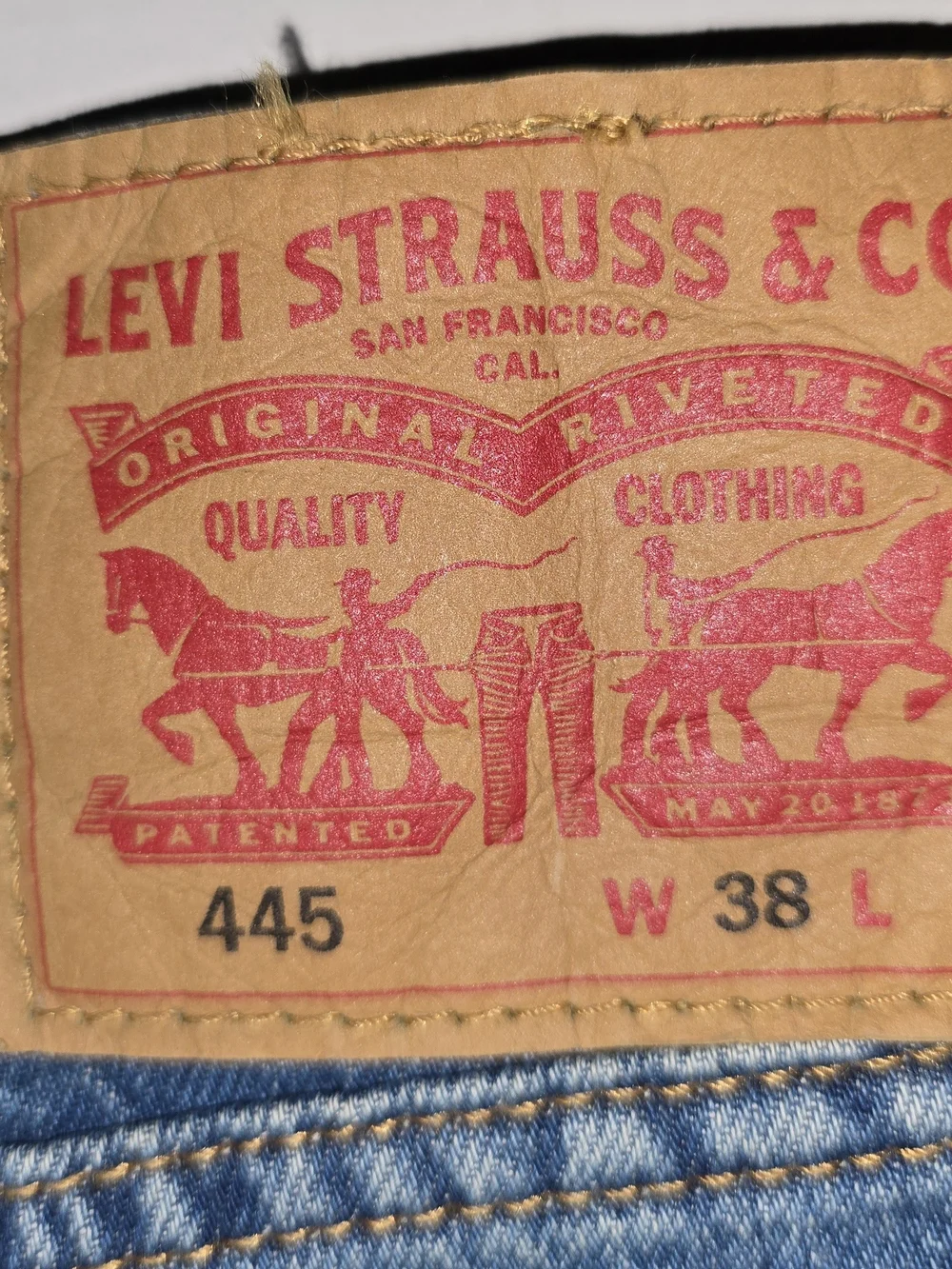 Levi's Men's Blue Denim 445 Shorts Size 38 NWT